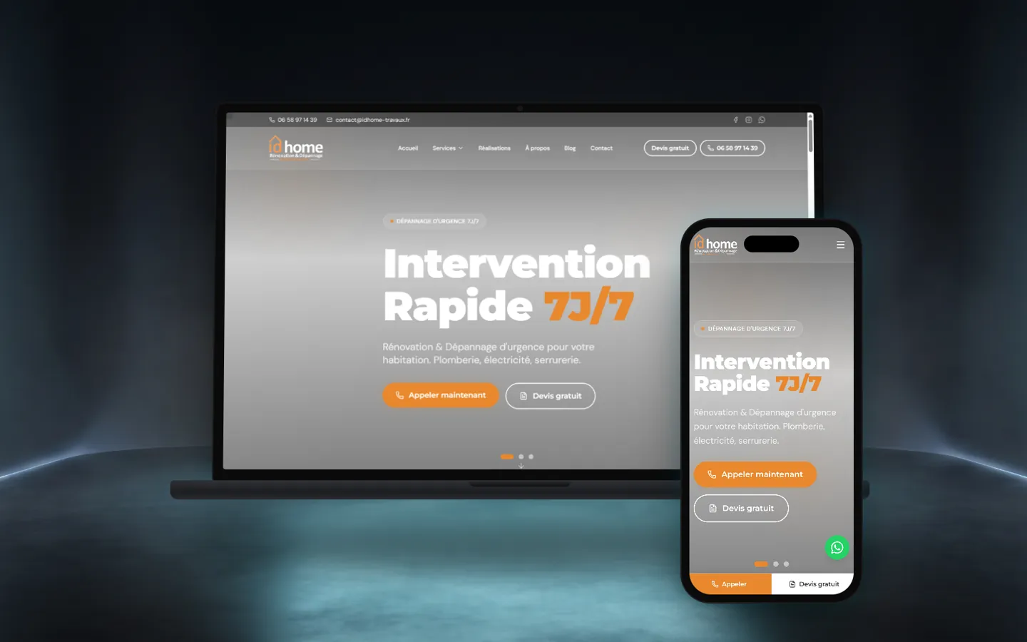 ID Home — Renovation & Repair website by Qodmark